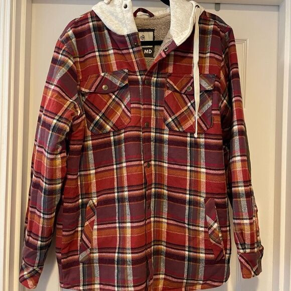 Legendary Whitetails Men’s Sherpa Flannel Hooded Autumn Colors Jacket M - Picture 1 of 16